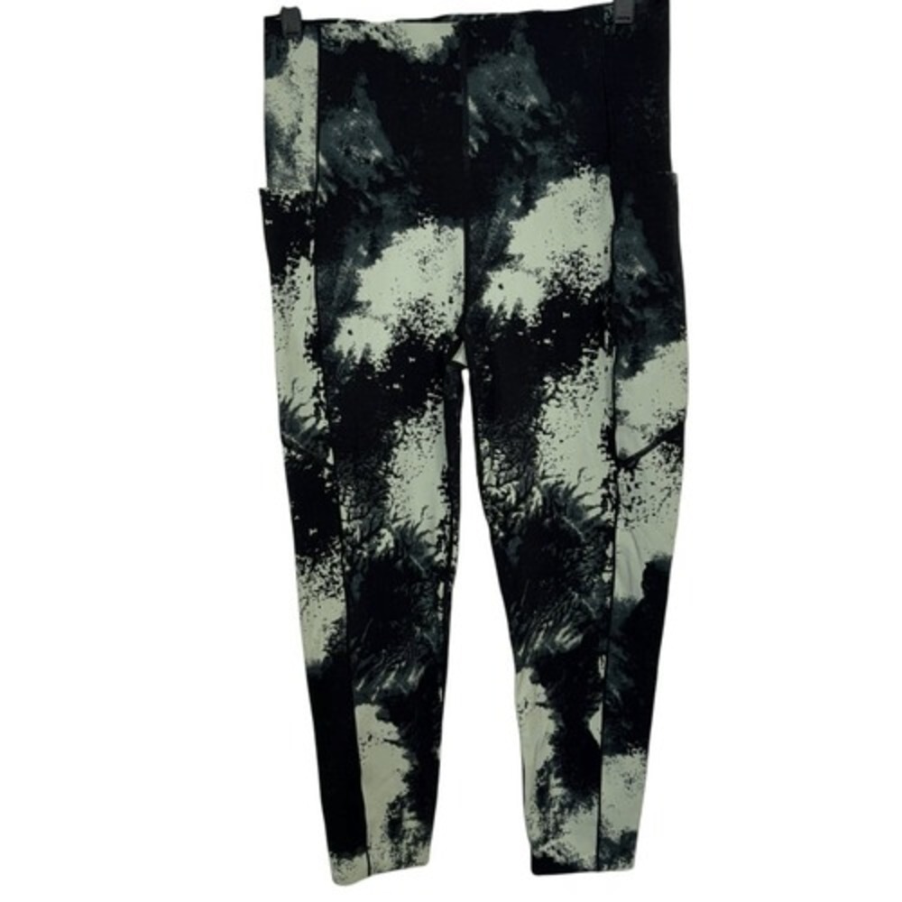 SWEATY BETTY Power High-Waisted Workout Leggings‎ Pockets Black & Green NWOT 12 - Picture 2 of 8